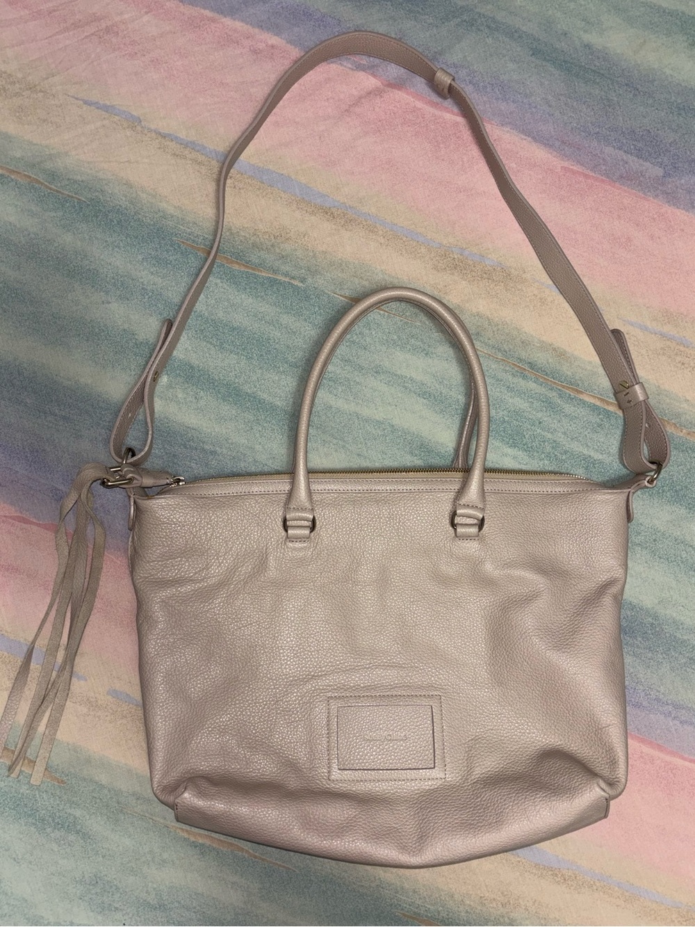 See By Chloe  Leather cream Crossbody Tote Bag Fringe closure